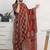 women ethnic motifs printed regular kurta with trousers & with dupatta