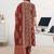 women ethnic motifs printed regular kurta with trousers & with dupatta