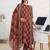 women ethnic motifs printed regular kurta with trousers & with dupatta