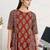 women ethnic motifs printed regular kurta with trousers & with dupatta