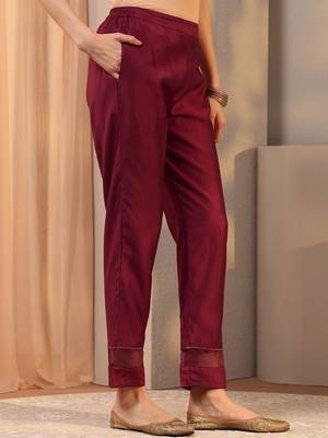 maroon floral embroidered straight suit set with dupatta 6