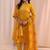 women ethnic motifs printed regular kurta with trousers & with dupatta