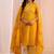 women ethnic motifs printed regular kurta with trousers & with dupatta