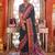Black ethnic motifs silk blend banarasi saree
