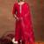women floral embroidered regular kurta with trousers & with dupatta