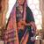 Black ethnic motifs silk blend banarasi saree