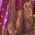 Magenta floral printed banarasi saree