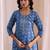 women ethnic motifs printed regular kurta with trousers & with dupatta