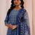 women ethnic motifs printed regular kurta with trousers & with dupatta