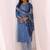 women ethnic motifs printed regular kurta with trousers & with dupatta