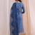 women ethnic motifs printed regular kurta with trousers & with dupatta