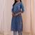 women ethnic motifs printed regular kurta with trousers & with dupatta