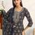 women floral printed regular thread work kurta with trousers & with dupatta