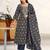 women floral printed regular thread work kurta with trousers & with dupatta