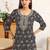 women floral printed regular thread work kurta with trousers & with dupatta