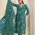 women floral printed regular kurta with trousers & with dupatta