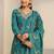 women floral printed regular kurta with trousers & with dupatta