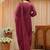 libas red yoke design tissue straight suit set