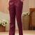 libas red yoke design tissue straight suit set