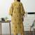 women ethnic motifs printed regular cotton blend kurta with trousers