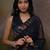 Navy blue navy blue & gold-toned floral sequinned  georgette saree
