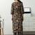 women floral printed regular cotton blend kurta with trousers