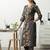 women floral printed regular cotton blend kurta with trousers