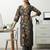 women floral printed regular cotton blend kurta with trousers