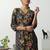 women floral printed regular cotton blend kurta with trousers