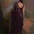 Purple purple & gold-toned embellished sequinned  georgette saree