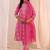 women ethnic motifs printed regular thread work kurta with trousers & with dupatta