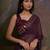 Purple purple & gold-toned embellished sequinned  georgette saree