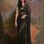 Black black & red embellished sequinned  georgette saree