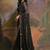 Black black & red embellished sequinned  georgette saree