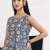 women floral printed regular thread work kurta with trousers & with dupatta
