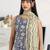 women floral printed regular thread work kurta with trousers & with dupatta