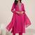 floral yoke design sequnnied straight kurta with trousers & dupatta