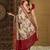 Beige ethnic motifs zari silk blend sungudi saree