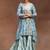 geometric printed sequinned straight kurta with sharara & dupatta