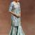 geometric printed sequinned straight kurta with sharara & dupatta