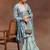 geometric printed sequinned straight kurta with sharara & dupatta
