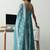 women printed regular cotton blend kurta with trousers & with dupatta