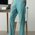 women printed regular cotton blend kurta with trousers & with dupatta