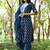 floral printed keyhole neck straight kurta with palazzos and dupatta