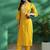 women ethnic motifs printed regular thread work kurta with trousers