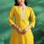 women ethnic motifs printed regular thread work kurta with trousers