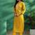 women ethnic motifs printed regular thread work kurta with trousers
