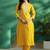 women ethnic motifs printed regular thread work kurta with trousers