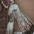 Green floral zari silk blend sungudi saree