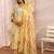 women printed regular kurta with trousers & with dupatta